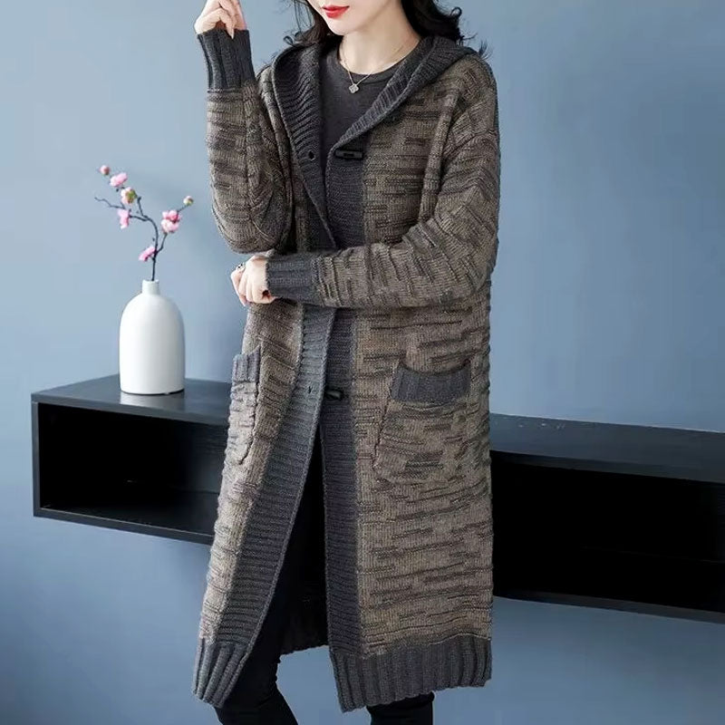 Alice Long Knit Hooded Cardigan