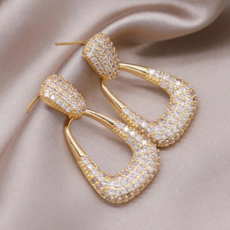 Olivia Pavé Drop Statement Earrings