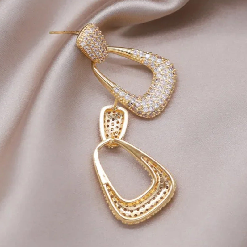 Olivia Pavé Drop Statement Earrings