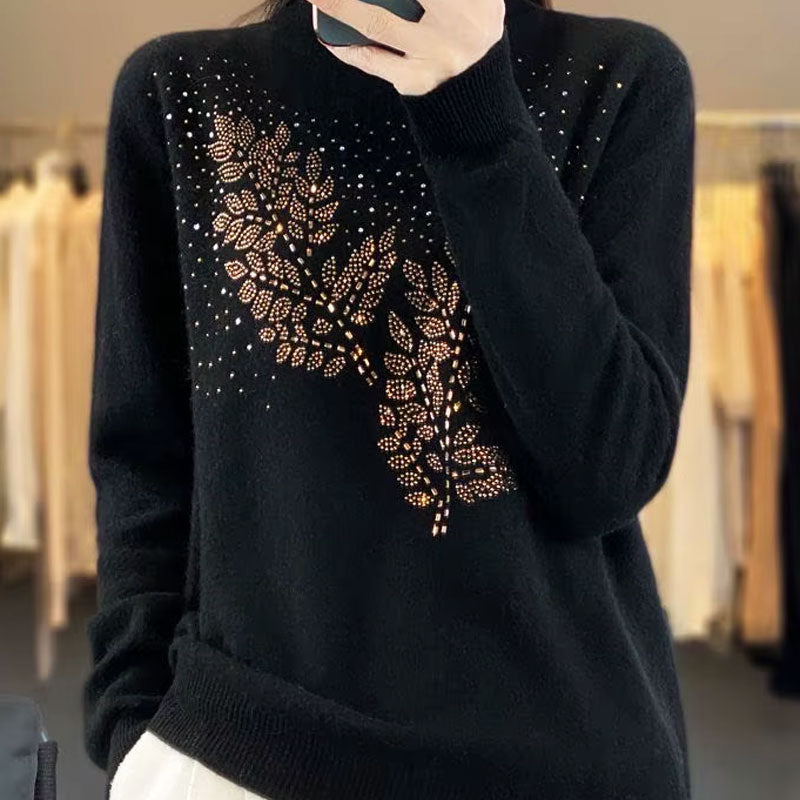 Adeline Leaf Embellishments Sweater