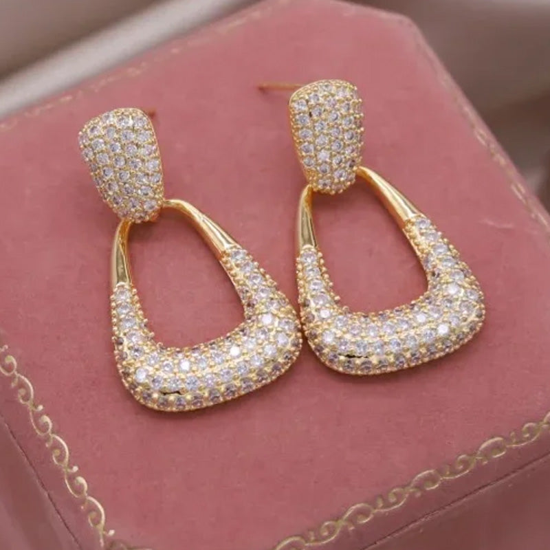 Olivia Pavé Drop Statement Earrings