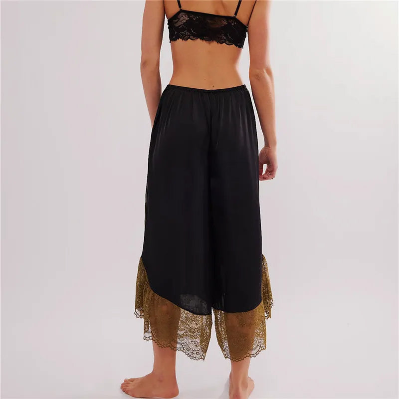 Isabella Lace Trim Palazzo Pants