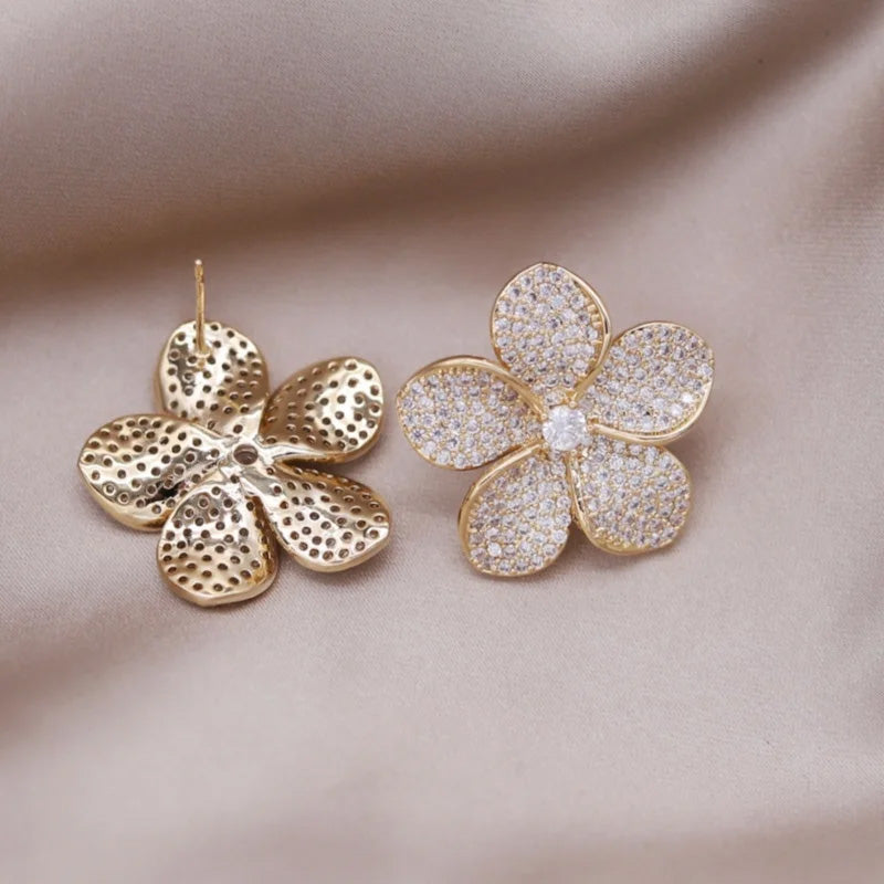 Alyssa Crystal Blossom Stud Earrings