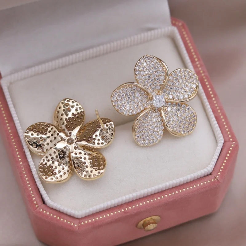 Alyssa Crystal Blossom Stud Earrings