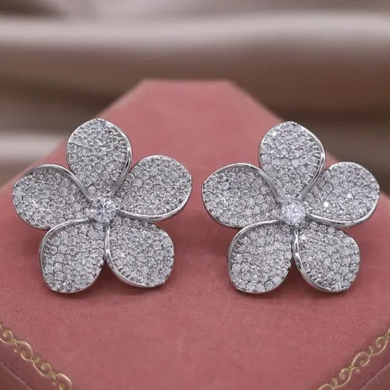 Alyssa Crystal Blossom Stud Earrings