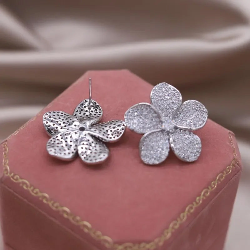 Alyssa Crystal Blossom Stud Earrings