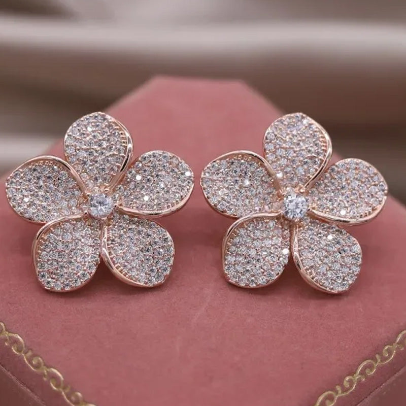 Alyssa Crystal Blossom Stud Earrings