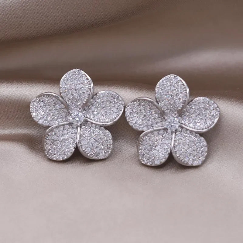 Alyssa Crystal Blossom Stud Earrings