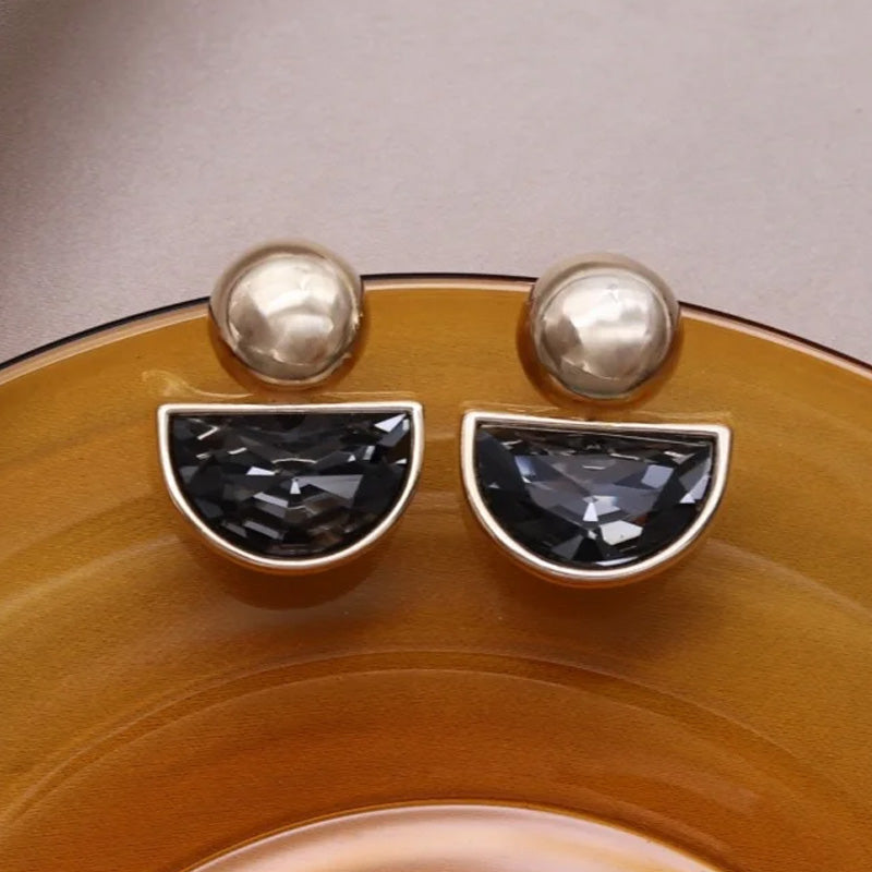 Dara Luxe Arc Crystal Earrings