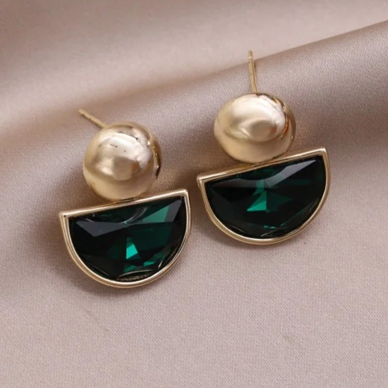 Dara Luxe Arc Crystal Earrings