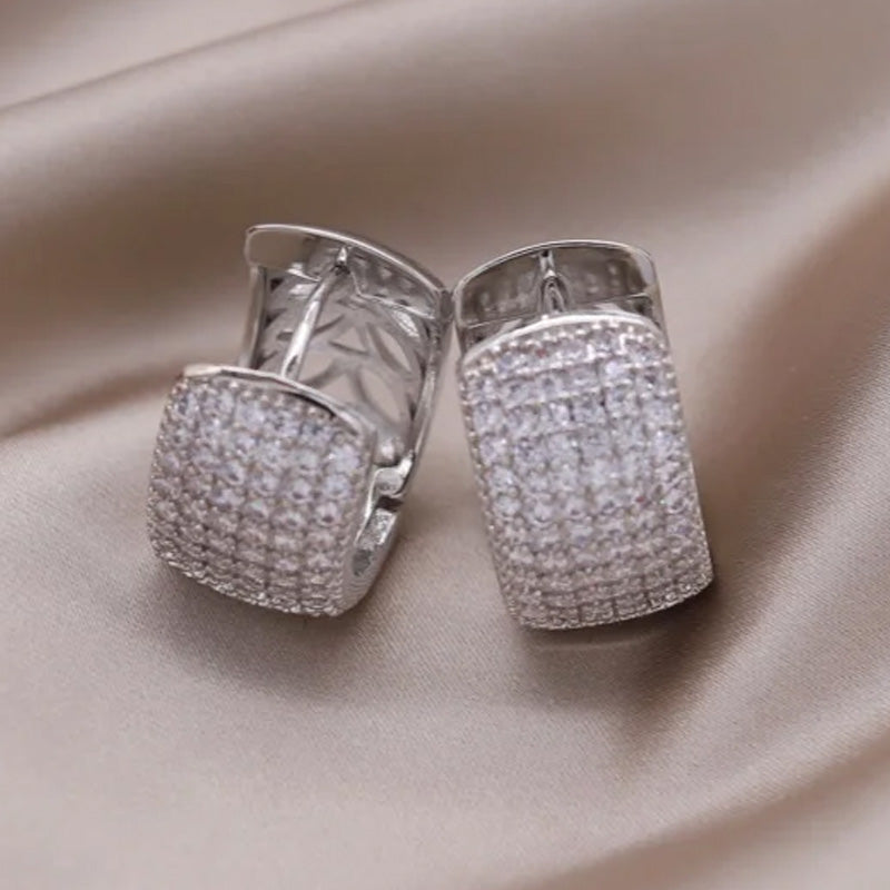 Sienna Pavé Huggie Earrings