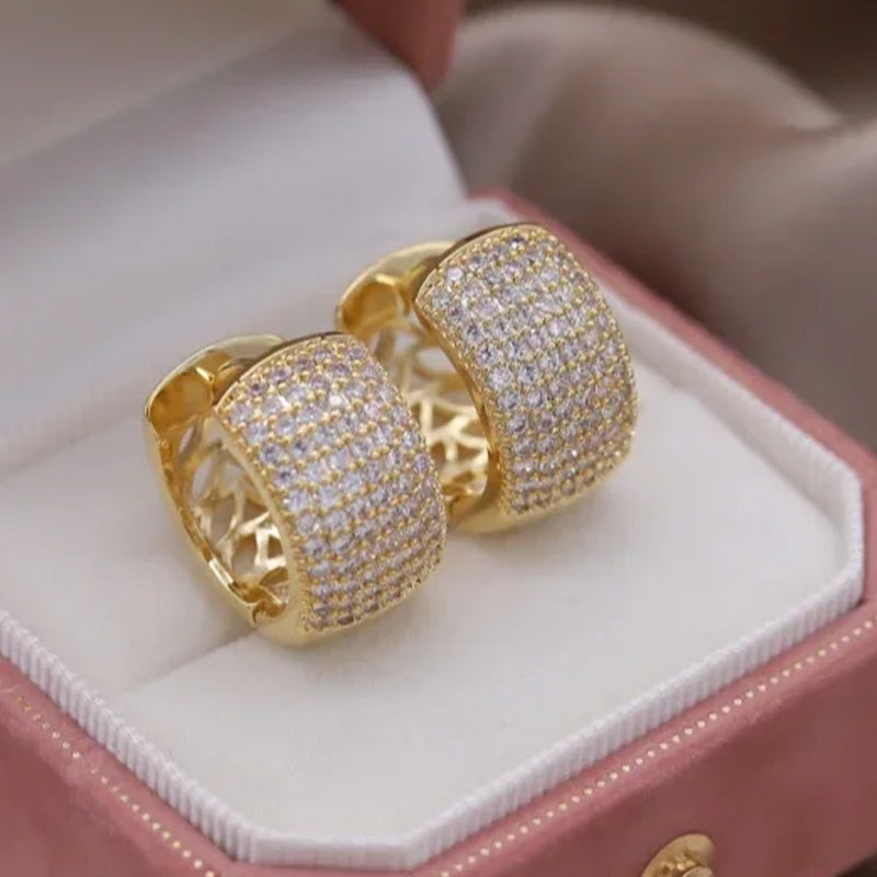 Sienna Pavé Huggie Earrings