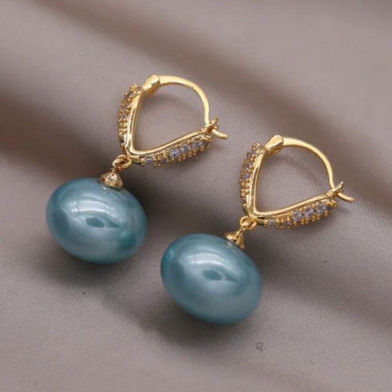Matilda Pearl Charm Drop Earrings