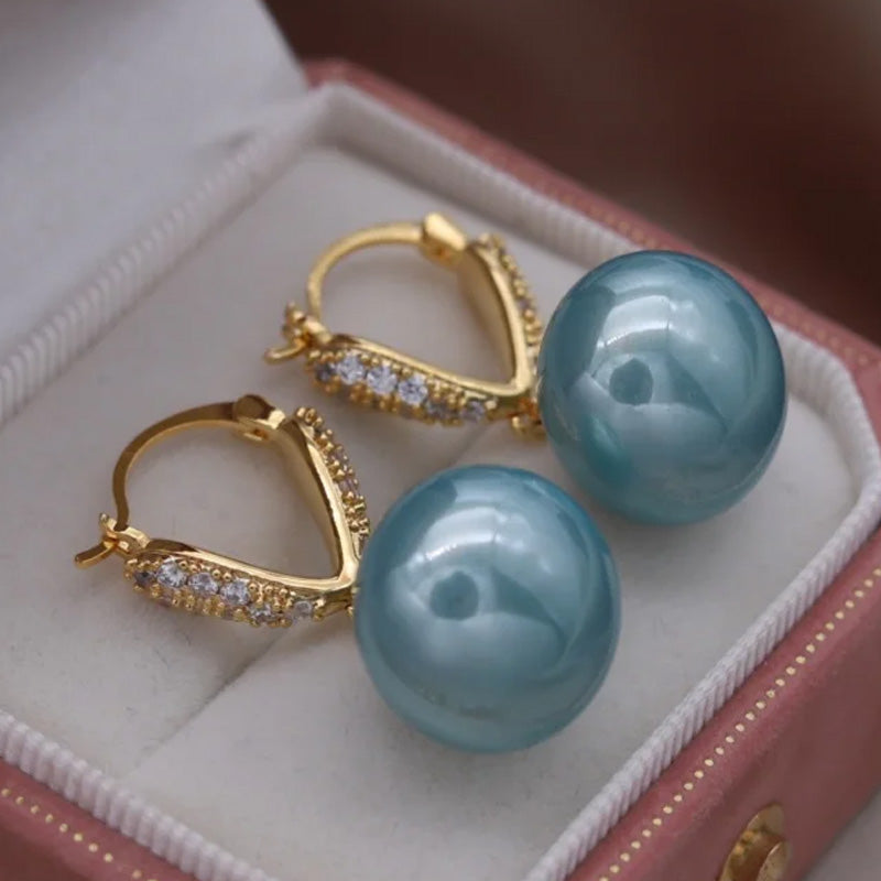 Matilda Pearl Charm Drop Earrings