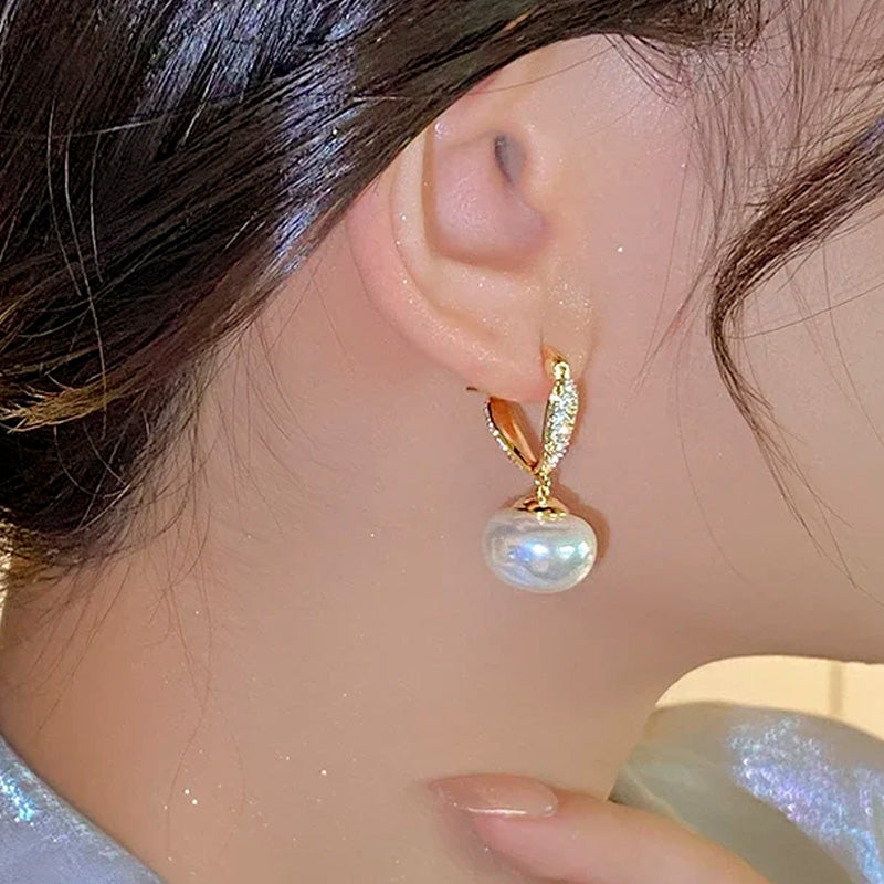 Matilda Pearl Charm Drop Earrings