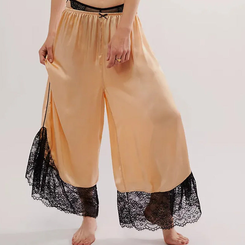Isabella Lace Trim Palazzo Pants