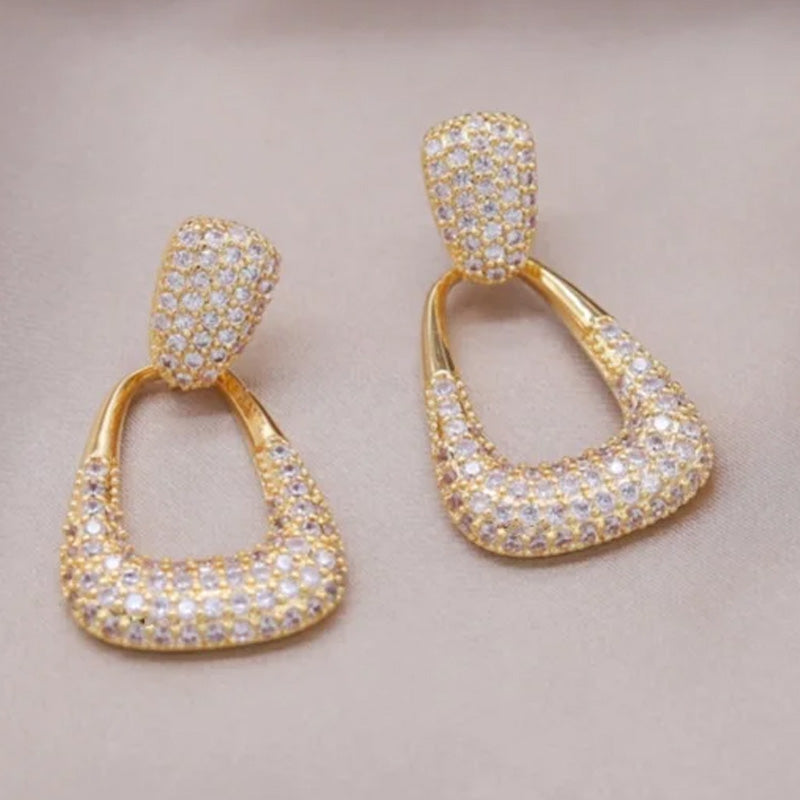 Olivia Pavé Drop Statement Earrings